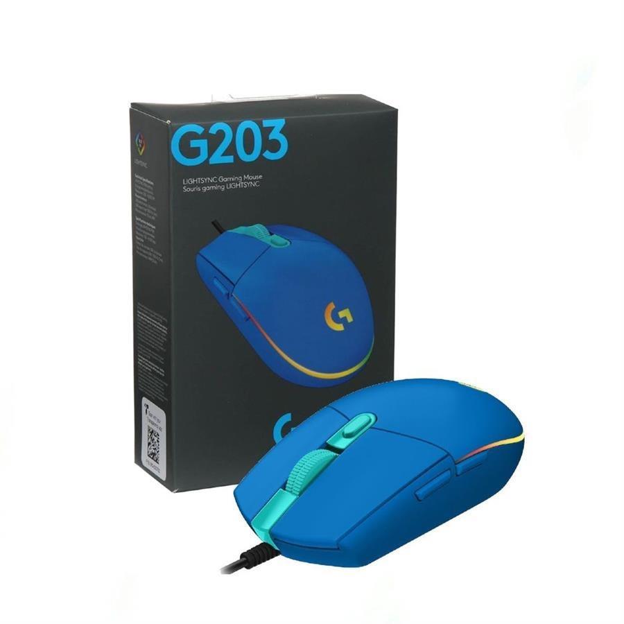MOUSE LOGITECH G203 910-005792 BLUE GAMING USB LIGHTSYNC 8000DPI